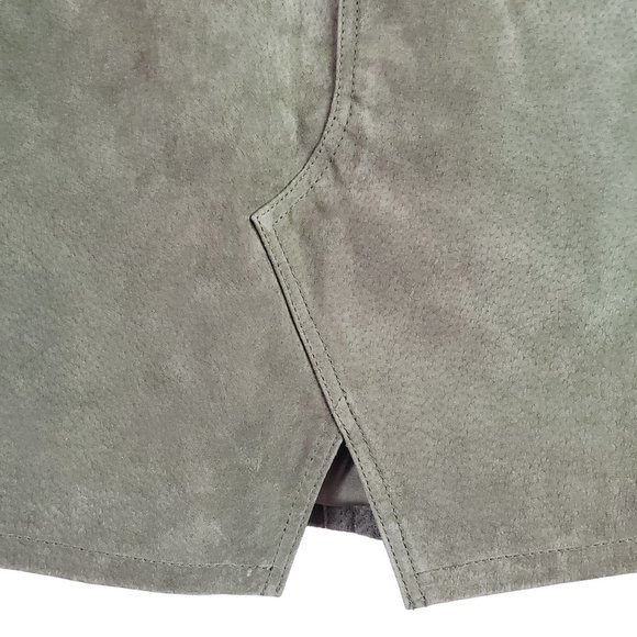 Blank NYC Suede Skirt in Ivy League Green Size 26 - Picture 6 of 7